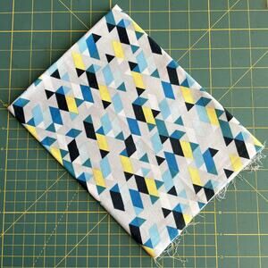 Lizzy House Constellations Blue Yellow Triangles Half Yard Quilting Fabric